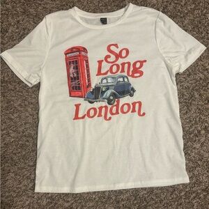 Taylor Swift Inspired “So Long London” Graphic Tee White Size M (Fits Small)